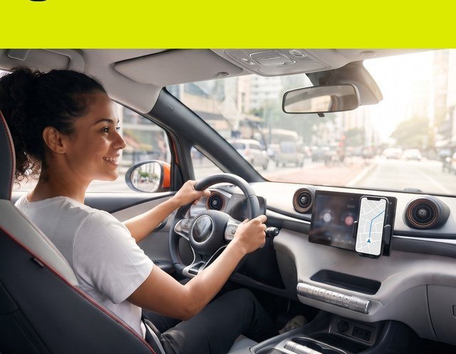 Motorista ao volante